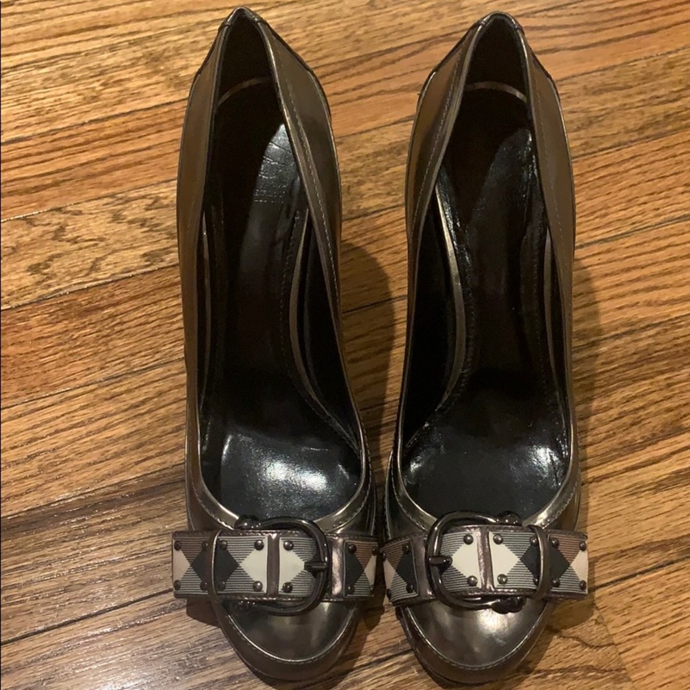 Burberry Prorsum Metallic Buckle Heels